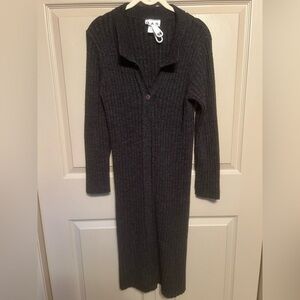 Dark Gray Ribbed Long Sweater by G.A.S.